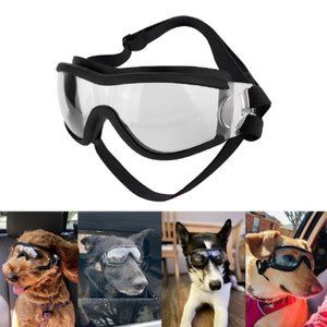 Dog Goggles for Medium-Large Breed - Anti-UV Doggy Sunglasses (Clear)